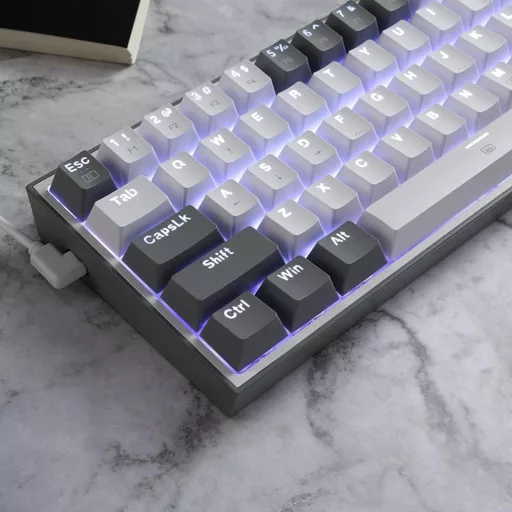 Tastatură mecanică de gaming Redragon K617 RGB - 60% compactă, 61 de taste, cu fir, switch-uri roșii liniare, cu suport driver Pro