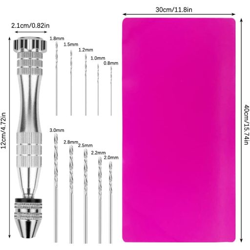 findTop Kézműves Fogó Szilikon Penge Gyantakészítéshez 10 Fúróval Rózsaszín Kék