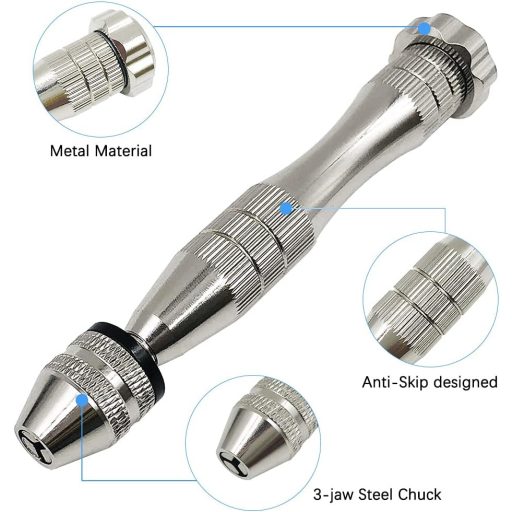 Set clește artizanal premium pentru confecționare rășină, lamă siliconică, 10 burghie, roz și albastru