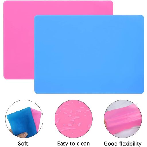 Set clește artizanal premium pentru confecționare rășină, lamă siliconică, 10 burghie, roz și albastru