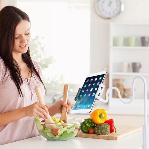 GVEFIVME Univerzális Tablet Tartó Flexibilis Karos Állvány 4.7-10.5" Fehér