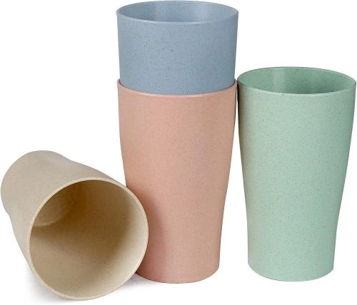 Zusammen 4 db 400 ml-es poharak, Egészséges Műanyagból, Mosogatógépben és Mikróban Használható