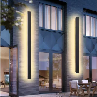   AOEH 115cm LED fali lámpa alumínium IP65 vízálló meleg fehér kültéri beltéri