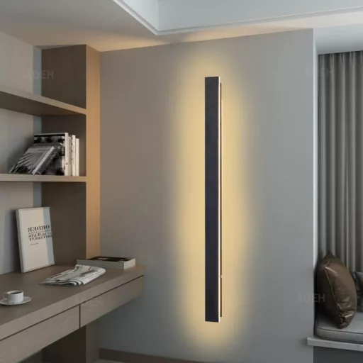 Lumină de perete LED AOEH 100 cm aluminiu impermeabilă IP65 exterior interior
