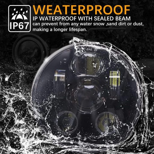 JMTBNO 5.75" LED Motoros Fényszóró E-Jóváhagyott Cafe Racer Scrambler Harley Sportster