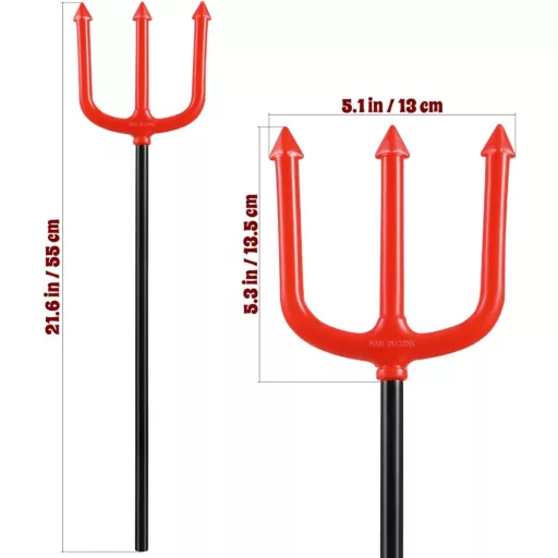 Happyyami Halloween Costum de Diavol cu Furcă cu Trei Dungi, Accesoriu pentru Copii