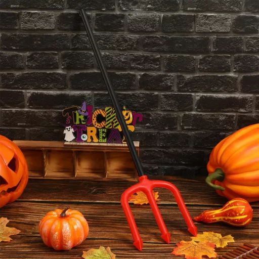 Happyyami Halloween Costum de Diavol cu Furcă cu Trei Dungi, Accesoriu pentru Copii