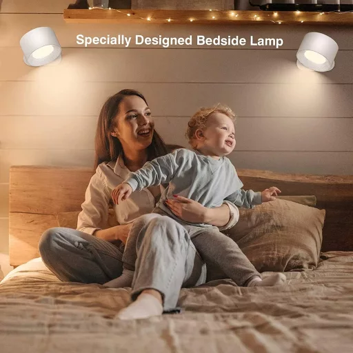 LED stolná lampa Feallive s funkciou stmievania, USB nabíjaním a 360° otočným ramenom na čítanie
