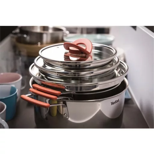 Tefal Optispace 3 részes edénykészlet 18/20/24 cm indukciós főzőlaphoz rozsdamentes