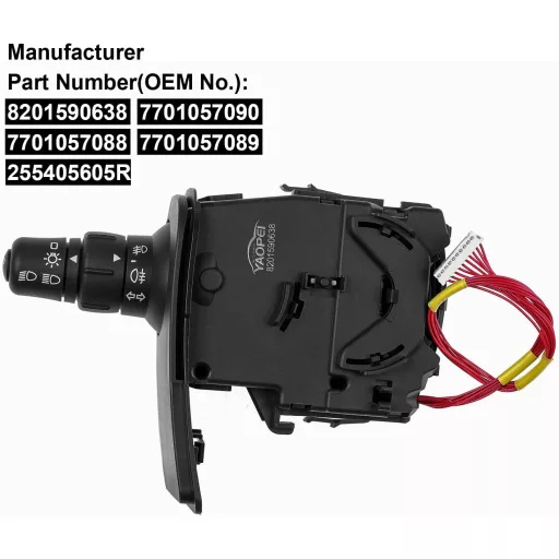 YAOPEI Irányjelző Kapcsoló Renault Clio 3 MK3 Modus Kangoo 2 Modellekhez - OEM 8201590638 - Kormányoszlop Bal Oldali Kapcsoló