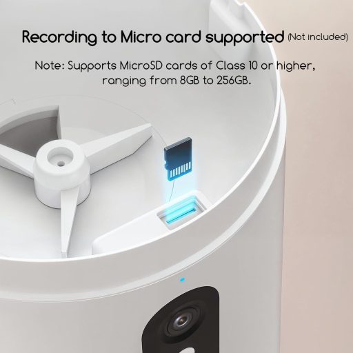 Faroro Automatikus Macskaeledel Adagoló Kamerával, WiFi Vezérléssel és Éjszakai Látással