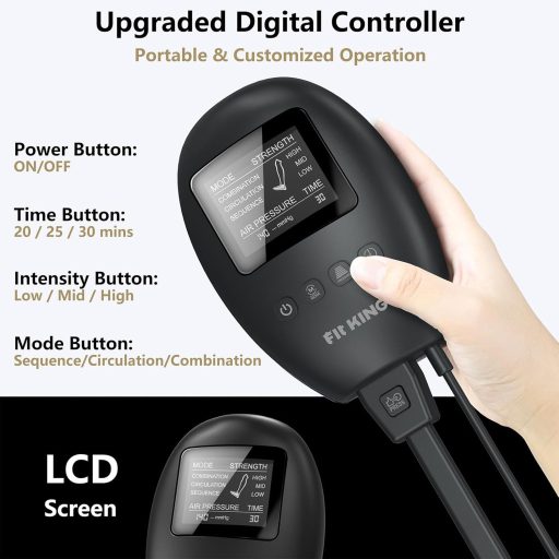 FIT KING Aparat de masaj pentru picioare, cu compresie, masaj limfodrenaj pentru picior și laba piciorului