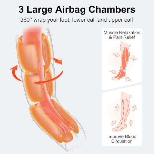 FIT KING Aparat de masaj pentru picioare, cu compresie, masaj limfodrenaj pentru picior și laba piciorului