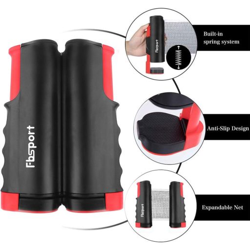 FBSPORT Professzionális Pingpong Készlet - 2 Ütő, Kihúzható Háló, 6 Labda, Hordozótáska - Asztalitenisz Szett Gyerekeknek és Felnőtteknek