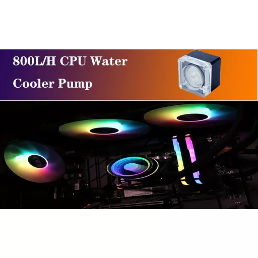 Lelukee vodná pumpa pre CPU, PWM, 800 l/h, G1/4 pre počítač