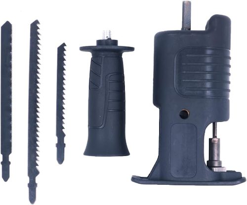 Tiardey Fúrószár Adapter 3 Pengével - Fém és Fa Vágó Fúrógép Feltét Akkus Fúrókhoz - Hordozható Sbelsgen Adapter