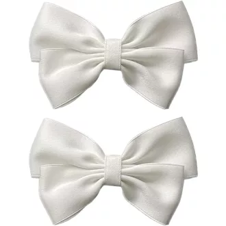   Amosfun Fehér Cipődísz Masnik - Esküvői Cipőcsat Szett Menyasszonyoknak, Levehető Textil Díszek Partikra, DIY Kiegészítők Nőknek