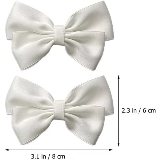 Amosfun Fundițe Albe pentru Decorarea Pantofilor - Set Agrafe de Pantofi de Nuntă pentru Mirese, Ornamente Textile Detașabile pentru Petreceri, Accesorii DIY pentru Femei