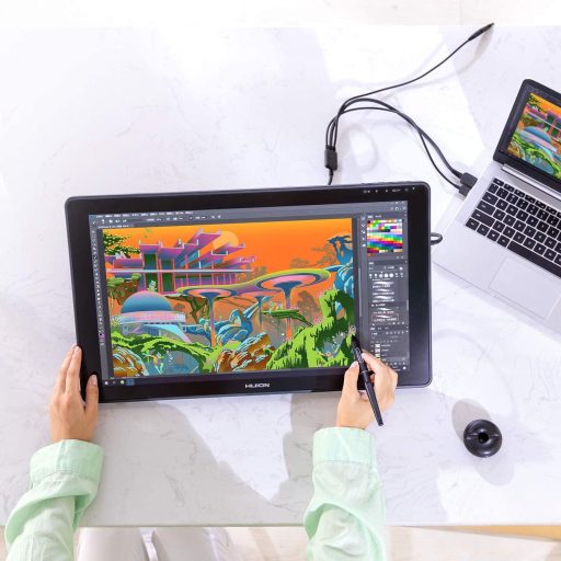 HUION CB06 3az1-ben kábel KAMVAS 22 és 22 Plus tablethez