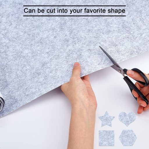 BENECREAT 200x40 cm Öntapadós Szürke Filc Lap DIY Kézműves Ékszertartó Dekoráció