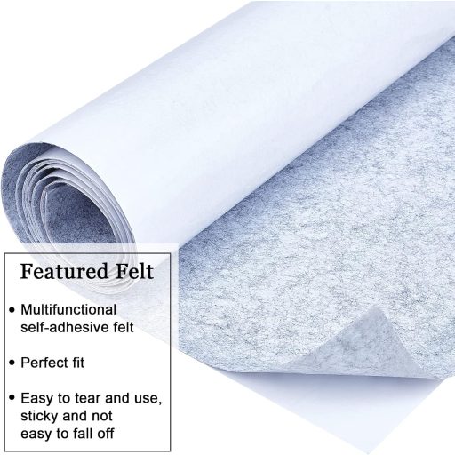 BENECREAT 200x40 cm Öntapadós Szürke Filc Lap DIY Kézműves Ékszertartó Dekoráció