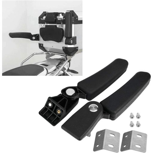 Spătar pasager Yctze pentru topcase Givi, plastic ABS negru, kit suport brațe spate pliabil