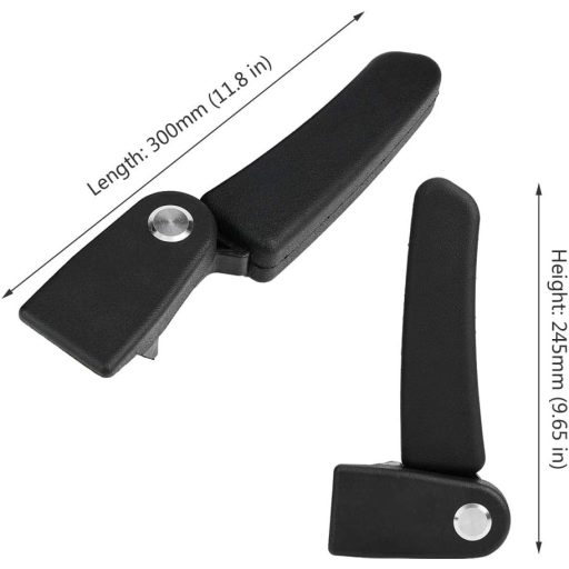 Spătar pasager Yctze pentru topcase Givi, plastic ABS negru, kit suport brațe spate pliabil