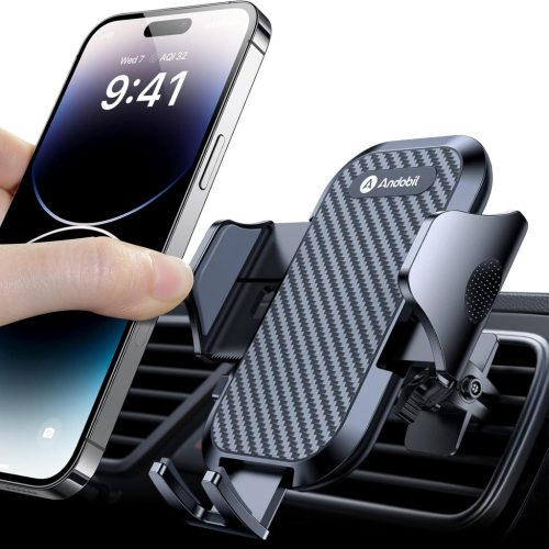 Suport auto telefon Andobil pentru grila de ventilație - Rotație 360°, prindere stabilă, pentru iPhone 14/13/12, Samsung, Huawei, Xiaomi