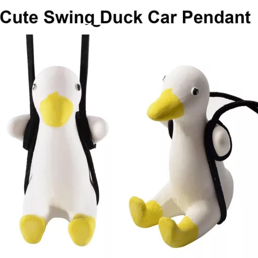 Zlatá Hojdajúca sa Kačička Ozdoba do Auta na Spätné Zrkadlo