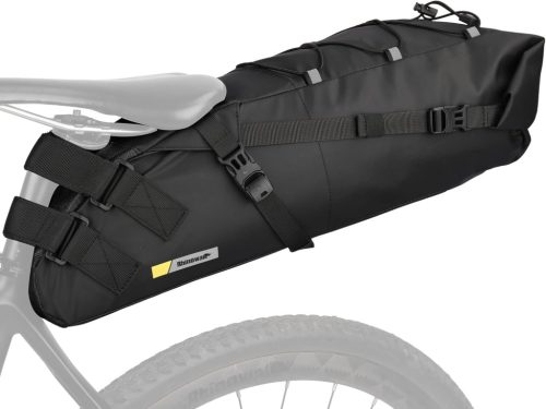 Rhinowalk Geantă de șa impermeabilă pentru bicicletă 10/13L - Geantă portbagaj de bicicletă de mare capacitate pentru biciclete de șosea și MTB, vizibilitate nocturnă