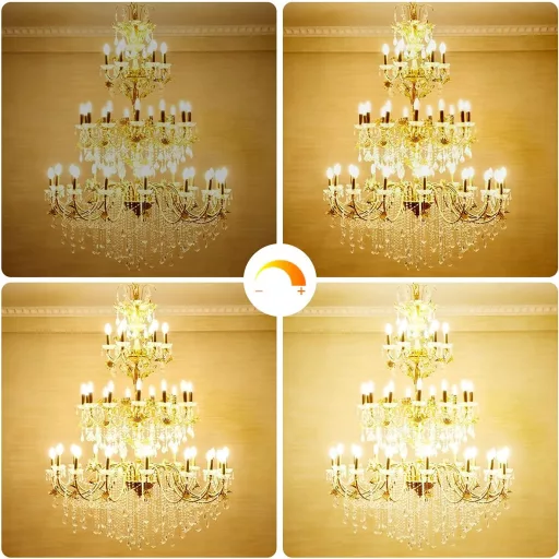 LED sviečková žiarovka Blewandy E14 4W teplá biela, balenie 6 ks do lustrov