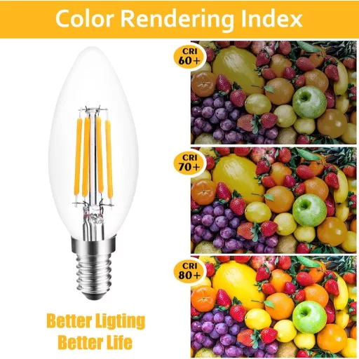 Blewandy E14 LED gyertya izzó 4W meleg fehér 6db csomag csillárokhoz