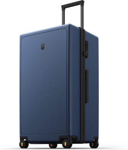 Valiză albastră structurată LEVEL8 28" - Pentru călătorii de afaceri (74cm, 99L)