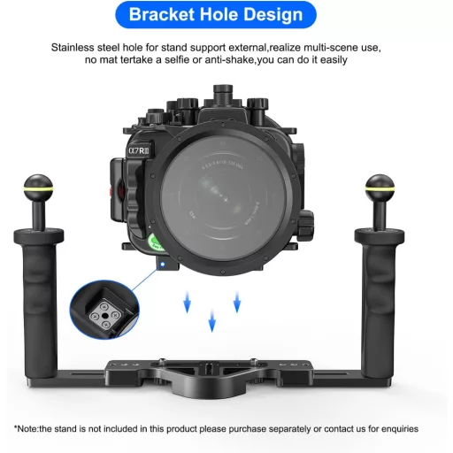 Carcasă subacvatică Sea Frogs pentru Sony A7RIII cu obiectiv de 90mm - Carcasă impermeabilă IPX8 până la 40m adâncime pentru scufundări, surfing
