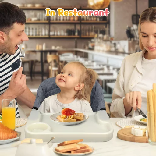 Toogel hordozható etetőszék magas szék booster ülés szürke