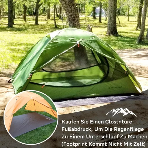 Trojsezónny stan Clostnature pre 2-4 osoby, nepremokavý a ľahký trekingový stan