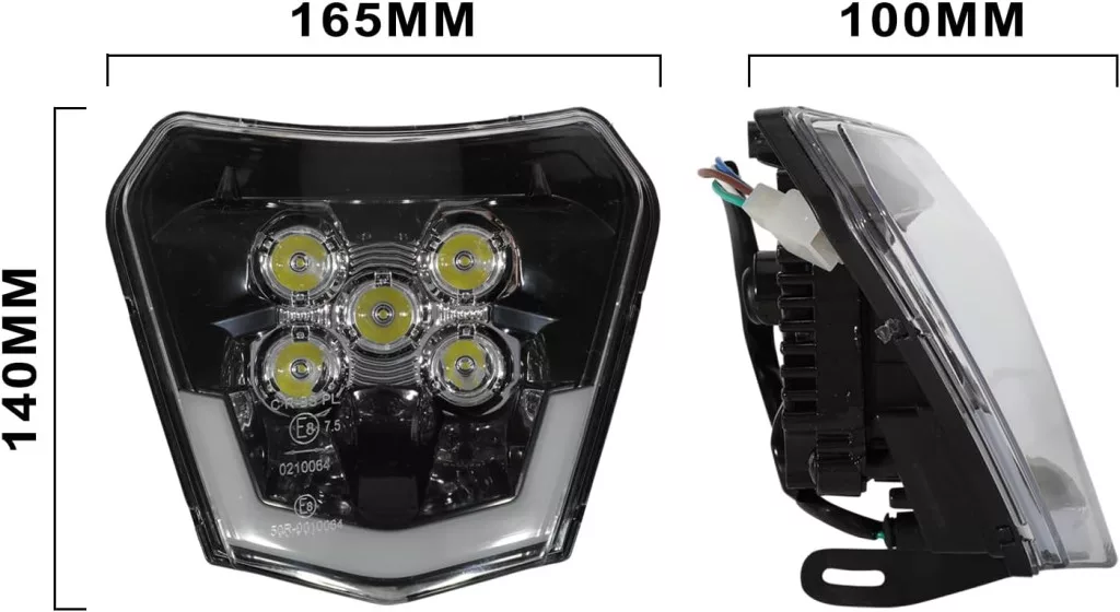 JFG RACING Dirt Bike Koplamp Motorfiets Hoofd Lamp Licht Koplamp Wick Vervanging Universele Voor Meest Dirt Pit Bike Motorfiets JFG RACING Dirt Bike Koplamp Motorfiets Hoofd Lamp Licht Koplamp Wick Vervanging Universele Voor Meest Dirt Pit Bike Motorfiets