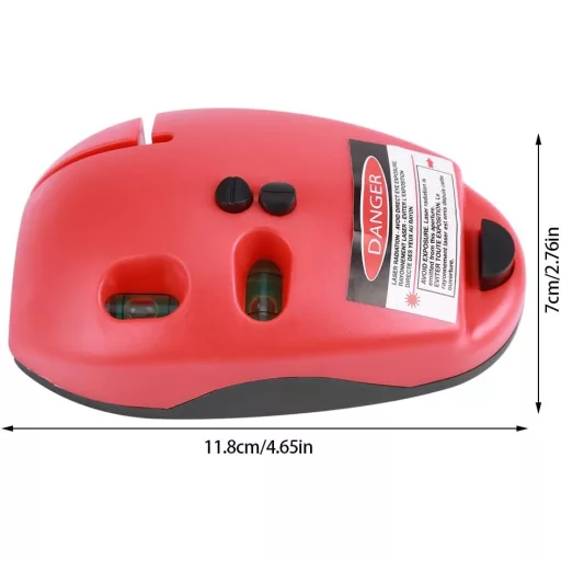 Nivelă Laser Mumisuto cu 2 Linii, Instrument de Măsurare Orizontal și Vertical, Roșu