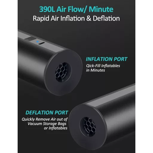 Pompă electrică fără fir anngrowy cu baterie de 2000mAh pentru piscină și paturi gonflabile