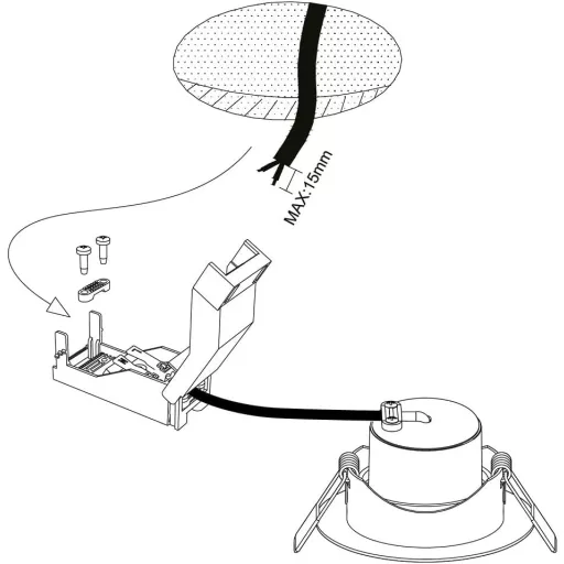 Spot LED încastrat inteligent EGLO connect.z 88mm ZigBee control Alexa RGB reglabil - Alb, Fără telecomandă
