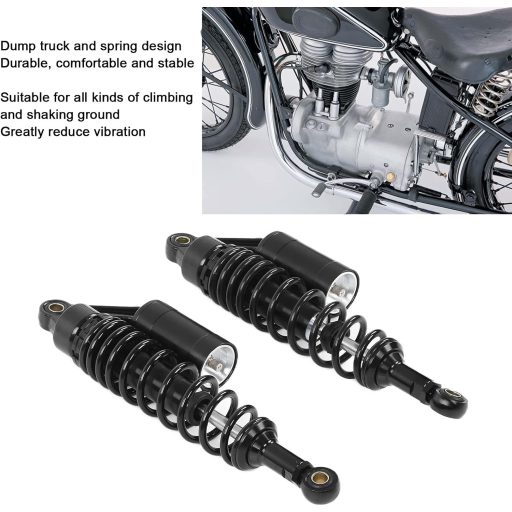 Pár tlmičov Yctze Motoros 340 mm Zadné odpruženie pružiny Hliníková železná ATV SUV Motor Univerzálny čierny