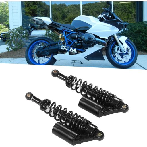 Yctze Motoros Lengéscsillapító Pár 340mm Hátsó Kerék Felfüggesztés Rugó Alumínium Vas ATV SUV Motor Univerzális Fekete