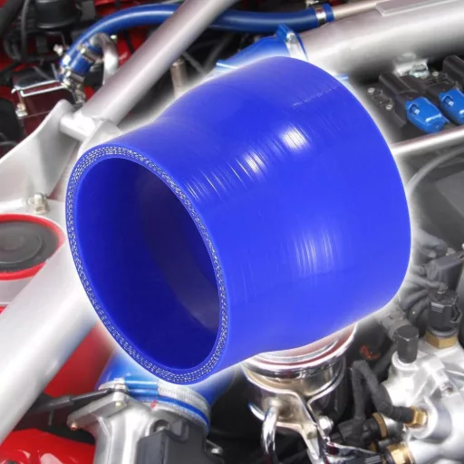 AUTOHAUX Kék Szilikon Hűtőcső 76-89 mm Átmérővel