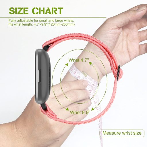 Remienok na hodinky Fitbit Versa – nastaviteľný, pružný nylonový športový remienok pre mužov a ženy