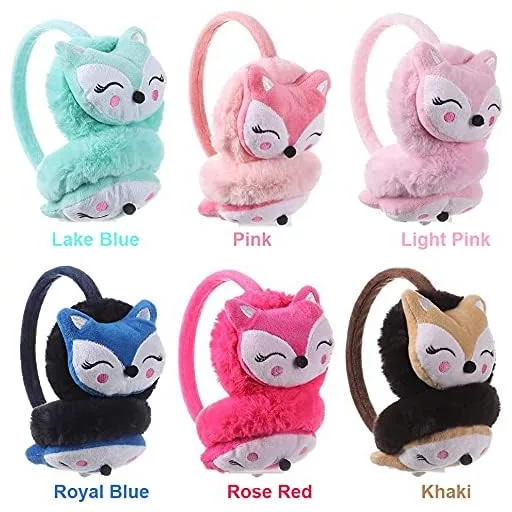 iEasey Plyšové chrániče sluchu pre deti – Mäkké zimné ohrievače uší pre chlapcov a dievčatá, skladacie, nastaviteľné, na cestovanie a lyžovanie