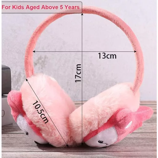 iEasey Plüss Fülvédő Gyerekeknek - Puha Téli Fülmelegítő Fiúknak és Lányoknak, Összecsukható, Állítható, Utazáshoz és Síeléshez
