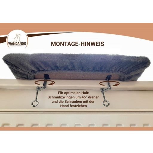 Ablak Pihenő Macskák Számára- Mosható és Puha Macskaágy, 50 x 36 x 3 cm, Szürke