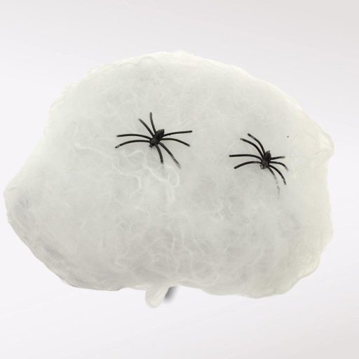 Obrovská halloweenska pavučinová súprava - 4 čierne pavučiny a 2 strašidelné pavúky