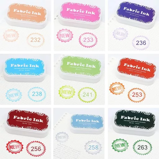 Fatiya Textil Bélyegzőpárna - Mosható Téglavörös Festékpárna Kézművességhez, Ruhára, Fára, Papírra - Kreatív DIY Kártyakészítéshez, Ujjlenyo
