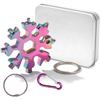   18 az 1-ben Multifunkciós Eszköz, Hópehely forma, Csavarhúzó Sörnyitó, Többszínű